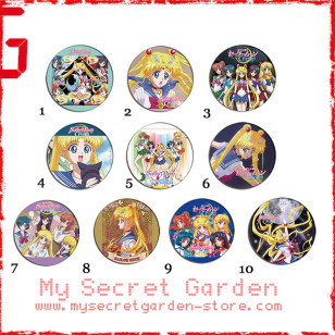 Sailor Moon Crystal Pretty Soldier 美少女戦士 Anime Pinback Button Badge Set 1a or 1b ( or Hair Ties / 4.4 cm Badge / Magnet / Keychain Set )